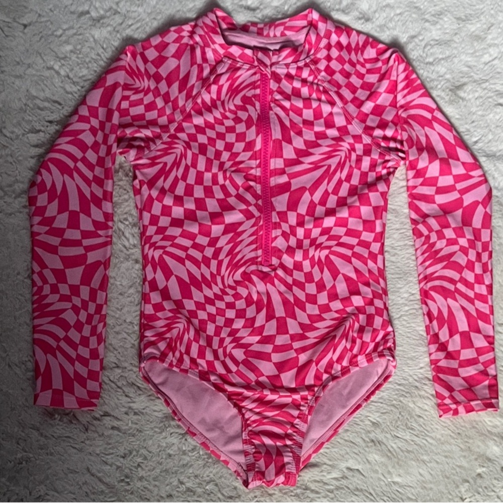 Wonder Nation Pink Swirl Kids Rashguard